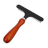 COLLBATH 犬の毛取りコーム 犬毛ブラシ 犬の抜け毛ブラシ ペットカーペット熊手 犬の櫛 犬の毛抜きブラシ 犬グルーミングコーム ペットの毛の除去のためのカーペットの熊手 ペットの櫛 木