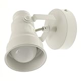 ReUdo ヴィンテージデザイン スポットライト 壁付・天井付兼用 E17ソケット BR992【ホワイト】(LED電球6.5W電球色付き)