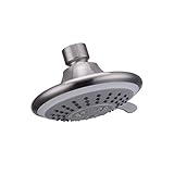 KES J336-2 Fixed Mount 3 Function 4-Inch Drenching Rainfall Shower Head, Brushed Nickel [並行輸入品]