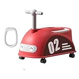Qztuory おまる 補助便座 子供 便座 トイレトレーニング 男の子 トイレトレーナー 練習 トイレ補助 子ども便座 キッズ用便座 携帯トイレ 幼児 女の子 蓋付き 軽量 可愛い 車デザイン (レッド,ソフトシート)