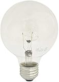 Osram Sylvania gidds-2489107 2489107白熱装飾グローブランプg25、25 W、120 V、Mベース、クリア、1ケース6