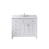 Ove Decors Newcastle自立Vanity, 42 ," Pureホワイト