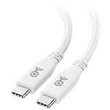 Cable Matters 40Gbps ショートUSB4 ケーブル 0.3m、[8K 60Hz / 4K 240Hz ビデオ・240W充電・40Gbpsデータ] USB 4 / USBC ケーブル、Thunderbolt 4 / MacBook/XPS/Surface Pro対応、ホワイト