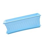 Flameer 植物栽培鉢　排水口 トレイ付き　多肉植物ポット　長方形　全7色　プランター　　 - 青