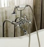 Barclay 4602-MC-ORB Wall-Mounted Tub Faucet with Hand Shower, Cross Handles and 5-Inch Spout [並行輸入品]