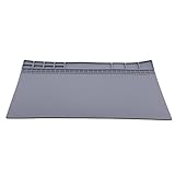 Perfk 修理ツール　作業マット　磁気　シリコン　耐高温　絶縁　はんだ付けパッド　断熱　スマホ　電子製品　分解　2色　多用途 - グレー