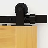 CCJH 5FT/1.52m レトロスチール引き戸 レール吊り引き戸レール金具吊り扉引戸diy建具シングル木製バーンドア用, T型フックプレート