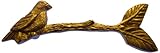 Brass Elegans Bird on a Branch Design Cast Brass Cabinet Pull in a Designer Matte Brass Finish Brass