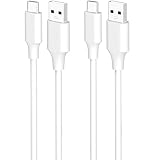 Acbands USB Type C ケーブル 【2本セット / 0.5m+1m / ホワイト】 QC3.0対応 3A シリコン素材 柔軟なデータケーブル USB-A&USB-C 滑らかで柔らかいデータケーブル【Xperia/Samsung/Galaxy/Pixel/iphone 15 スマホ タブレット 等対応 】