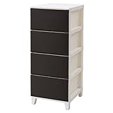 サンカ ルームス(ROOM'S) 4段 チェスト(幅34 奥行42) ブラウン 前面マット仕上げ RSD-S344(BR)