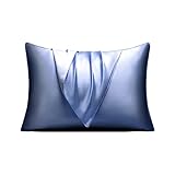 Xhange シルク 枕カバー 25匁 天然 100% シルク 片面シルク 封筒式 枕カバー 寝癖軽減 美髪 就寝用 四季適応 洗える 抗菌