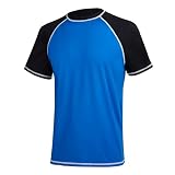 [Hyzhwl] ラッシュガード メンズ 半袖 水着 tシャツ UPF50+ 接触冷感 uvカット紫外線対策 速乾 水陸両用 通気 スポーツ 海水浴 サーフィン服 日焼け予防