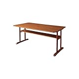 ブラウン／高級感 オシャレ 木目 ウレタン塗装 棚付き