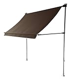 日よけ オーニングテント 幅3M Lサイズ シェード スクリーン (ブラウン)