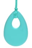 Superisun Baby Teething Necklace, BPA Free, FDA Certification, Drop Amber Silicone Teether Ring Pend