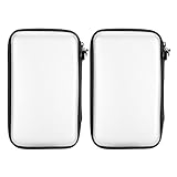 NEW3DS XL NEW3DS LL 3DS XL 3DS LL対応 収納ケース EVA素材 プロテクタ 17×11×4cm 2個入り ホワイト シルバーグレー