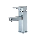 OUNONA バスルームのシンクの蛇口シングルハンドルホットコールドウォーターミキサーホールの容器の洗面所の蛇口