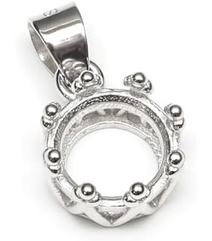 Amazon.co.jp: 【BELLPIERI】SILVER925 ペンダント用空枠 6本爪 王冠型