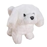 Qztuory動く犬のおもちゃ 電動ぬいぐるみ 犬ロボット 歩く 鳴く 可愛い ギフト ぬいぐるみ 動く (ビション)