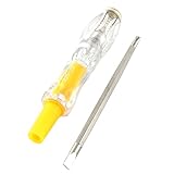 uxcell　検電ドライバー　AC220V　プラスチックのハンドル　15x2cm　シルバートーン