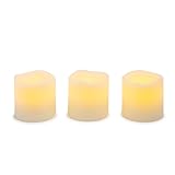 Darice電池式LEDワックスピラーキャンドルセット、3ピース