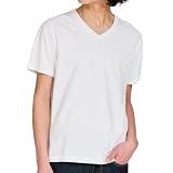 ヘインズ Hanes T-shirts Japan Fit Vネック 半袖 Tシャツ 2枚セット インナー メンズ 5.3oz(WH-ホワイト、L)