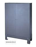 Durham 366-95 Gray Cold Rolled Steel Hinged Door Set for 9 and 12 Deep Parts Bins, 33-3/4 Width x 23