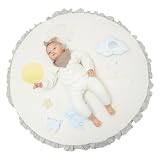 KISSBABY （キスベビー） プレイトイマット ～ことりのたび～ ベビーマット 【直径約100cm×厚み2cm】知育マット プレイマット 洗える リバーシブル