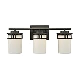 トーマス・照明cn578311 Ravendale 3ライトBath in Oil Rubbed Bronze withオパールホワイトガラス