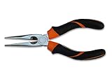 Beta 1166BM 160 Extra Long Needle Knurled Nose Pliers, Bi Material Handles by Beta Tools