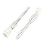 uxcell 軸付砥石 研磨ブラシホイール　ペンのシェイプ　ナイロン素材　回転工具　ホワイト　2枚入り