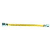 BrassCraft CSSL54-12 P 1/2-Inch FIP x 1/2-Inch MIP x 12-Inch ProCoat Gas Appliance Connector, 3/8-In
