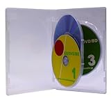 オーバルマルチメディア DVDケース 15mm厚3枚収納トールケース 3個 クリア