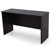 LOWYA （ロウヤ） デスク 机 パソコンデスク オフィスデスク コードスリット付き 全面化粧板 シンプル 幅120cm 奥行45cm スリムタイプ ブラウン