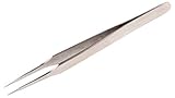 Erem 102ACA Stainless Steel Flat SMD Chip Holding Anti Magnetic Tweezer, 4.50' Overall Length [並行輸入品