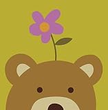 アートパネル　新築　子供部屋　お部屋のインテリアに　動物　クマ　カバ　ネズミ　サル　ネコ　20*20 (クマ)