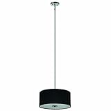 Yosemite Home Decor SH1607-3P-BSSS Lyell Forks Family 3-Light Satin Steel Pendant, Black [並行輸入品]