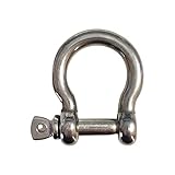 simPLEISURE ステンレス製 オタフクシャックル D型・弓型 15サイズ アンカーシャックル ねじシャックル 吊り・牽引・連結金具 M6・1個 qb500149c01n0