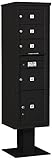 Salsbury Industries 3416s-04blk 4 C Pedestalメールボックス、ブラック