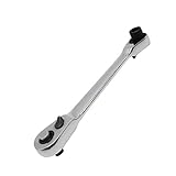 B Baosity ソケットレンチ　デュアルヘッド　ラチェットレンチ　1/4インチドライブ　クイック　72歯　