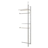 突っ張り壁面間仕切りワードローブ幅58cm　連結用　背板無しタイプ　ホワイト色　NJ-0194