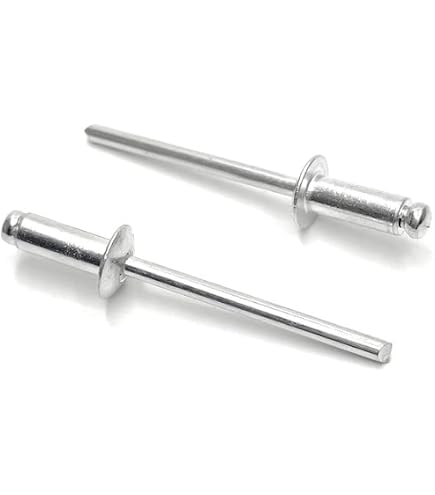 Linkup 350-Pack 1/8" X 1/4" Black Pop Blind Rivets – Aluminum Body, Steel Mandrel, Dome Head – 3.2mm X 6.4mm, Great For DIY, Auto Repair, And Sheet Metal Projects