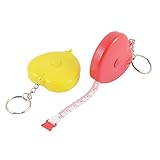 uxcell　メジャー　裁縫テープ　テープルーラー　・巻尺　1.5M長 リトラクタブル ハート形　2個