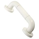 KING DO WAY 30cm 手すり 介護 お風呂 バスルーム 補助 夜光 ステンレス シルバー 取っ手 ネジ入り ホワイト