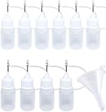 ニードルボトル [5ml/10ml/15ml/20ml/30ml/50ml/100ml/120ml] 【国内ブランド】マスキング リキッド などに ドロッパー ボトル 10本 ろうと付 全 8サイズ (5ml 10本 セット)