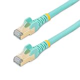 StarTech.com カテゴリ6a LANケーブル 7m アクア ツメ折れ防止RJ45コネクタ CAT6aイーサネットケーブル 6ASPAT7MAQ