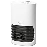 山善 ミニセラミックヒーター 転倒OFFスイッチ付 ホワイト DMF-B063(W)