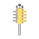 KKmoon 1/4インチシャンク ルータービット リバーシブルフィンガーグルージョイント コーンほぞカッター 木工カッター木工用
