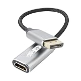ELUTENG DisplayPort HDMI 変換ケーブル 4K＠30Hz単方向DP HDMI 変換アダプタ 32cm ディスプレイポート hdmi 変換 アルミ オス-メス変換 (DPからHDMIへ単方向伝送)