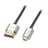 LINDY CROMO LINE HDMI 2.0 極細ケーブル、 Type-Aオス - Type-Dオス、 3m(型番:41678)